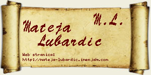 Mateja Lubardić vizit kartica